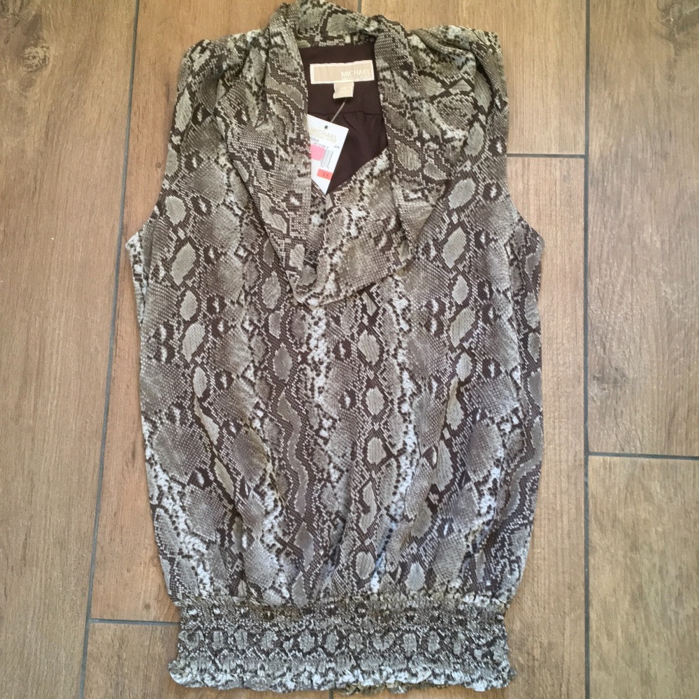 Michael Kors Sleeveless Cowl Neck Blouse, XS